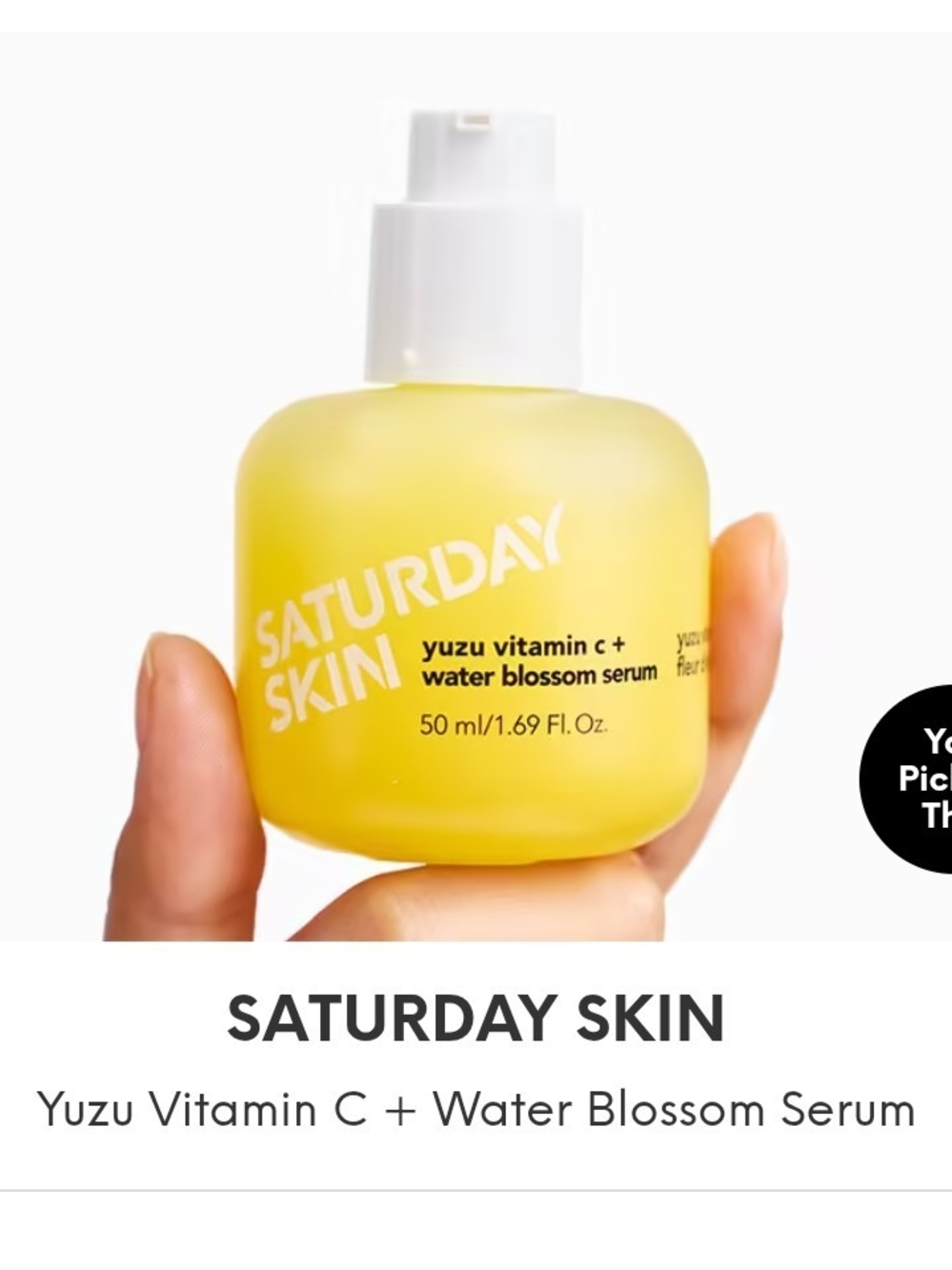 Yuzu Vitamin C + Water Blossom Serum — Yellow
